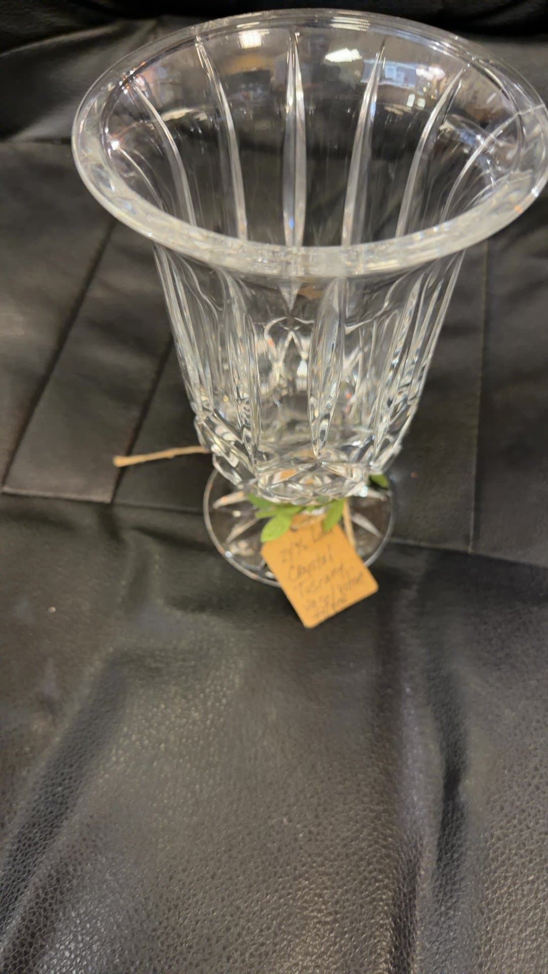 24% Lead Crystal Tuscany Vase/Votive Holder - Image 1