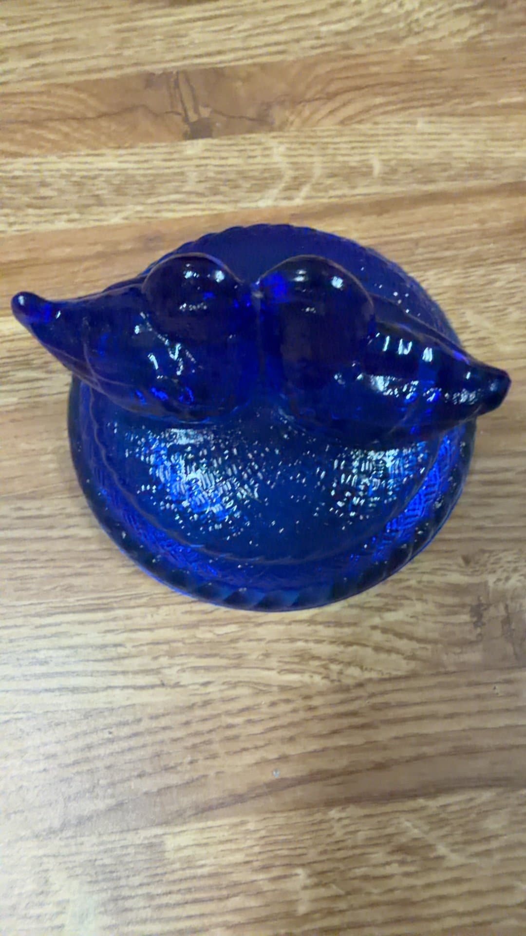 Cobalt Blue Glass Shell Dish - Image 1