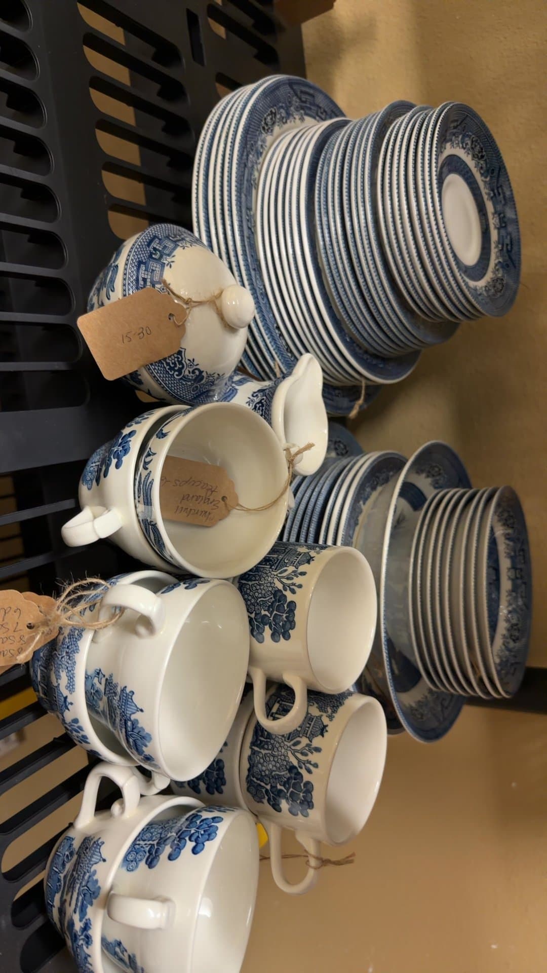 Churchill England Blue Willow Dinnerware Set - Image 1