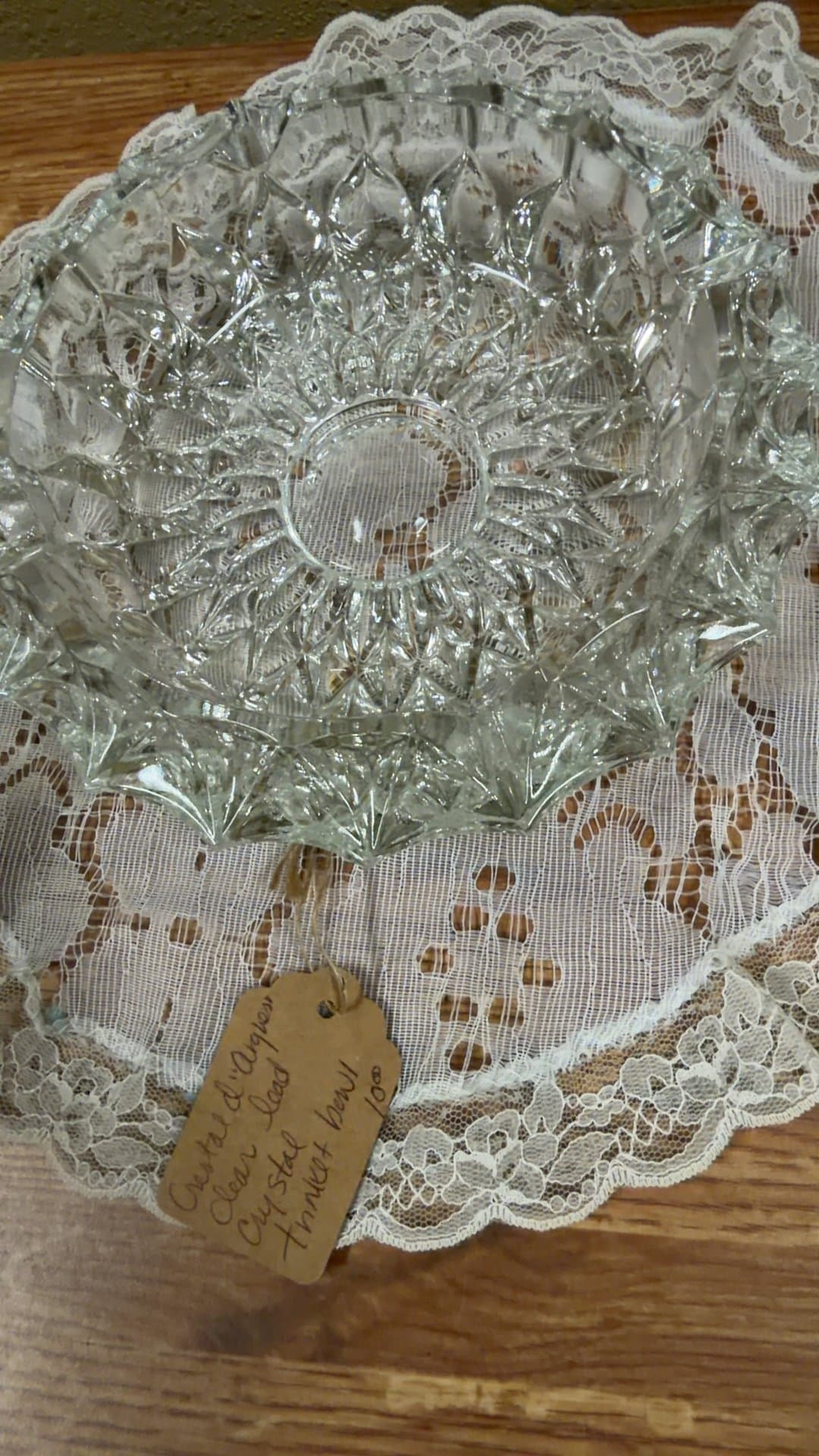Vintage Crystal Lead Harvest Bowl - Image 1