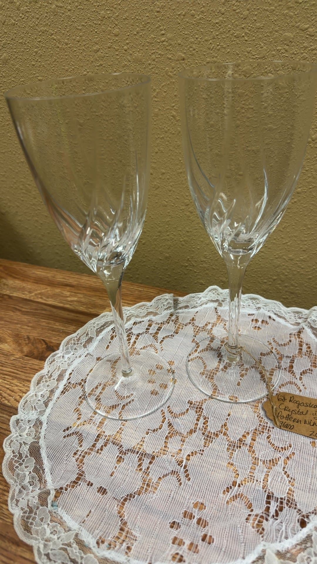 Rogaska Crystal 'Juliet' Pattern Wine Glasses - Image 1