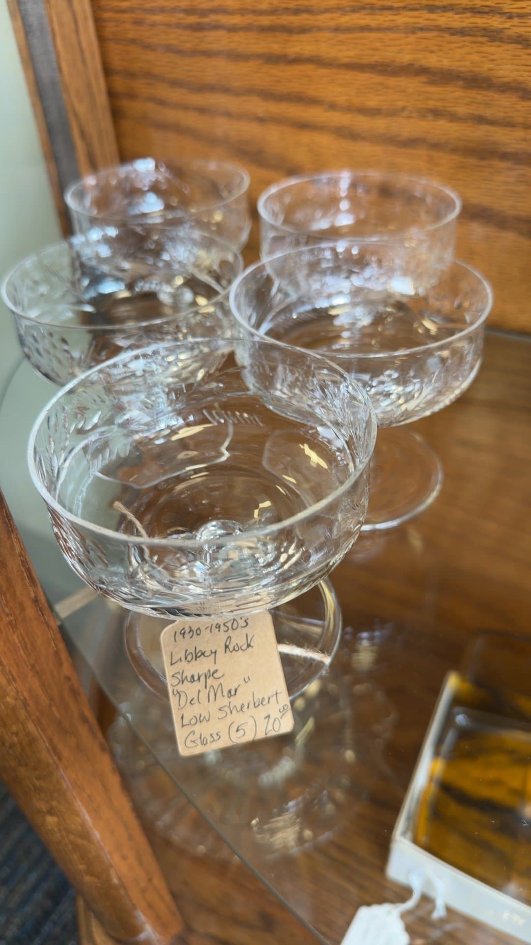 Libbey Rock Sharpe 'Del Mar' Low Sherbet Glasses (Set of 5) - Image 1