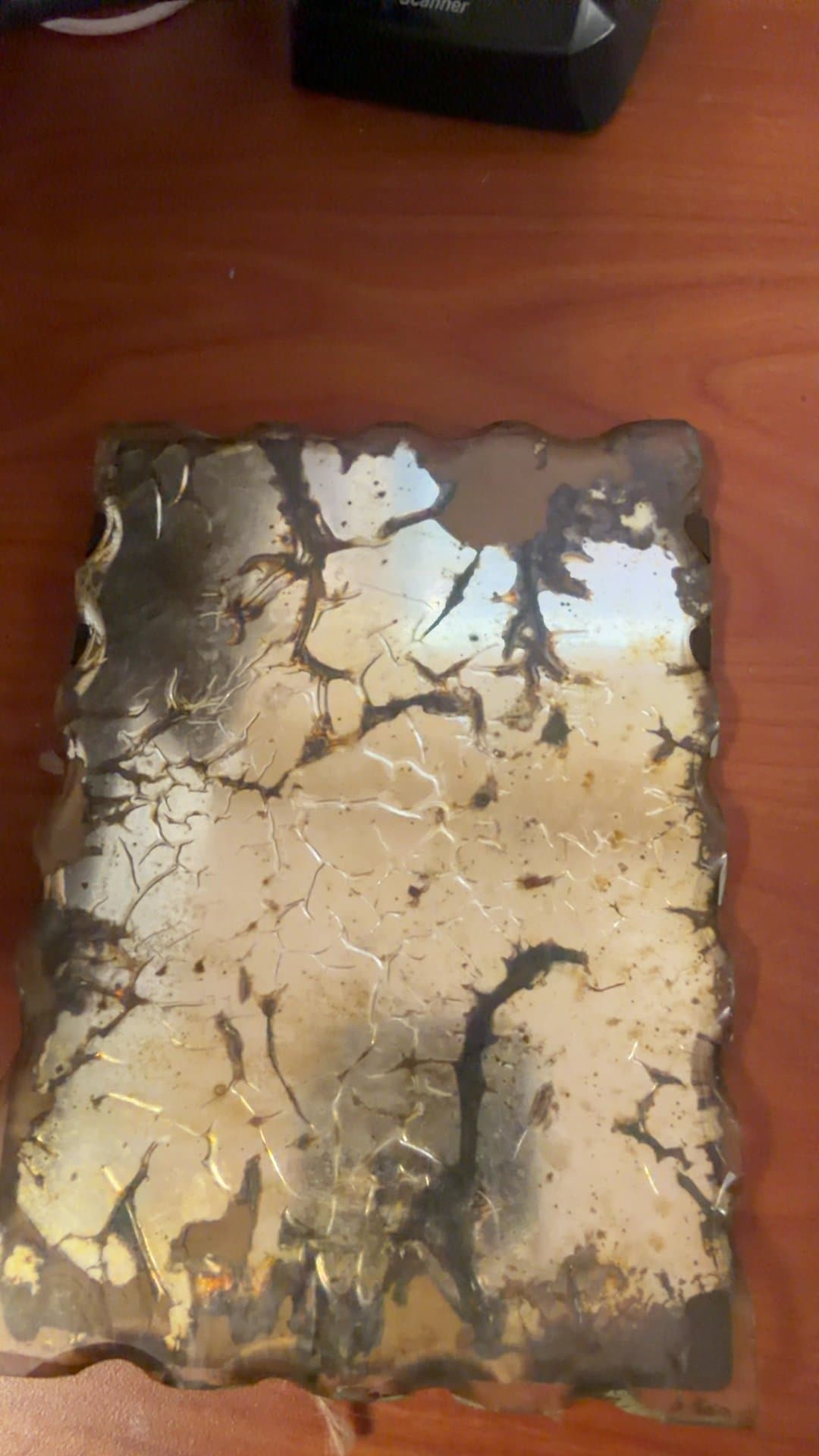 Mid-Century Gold Vein Mirror - Image 1