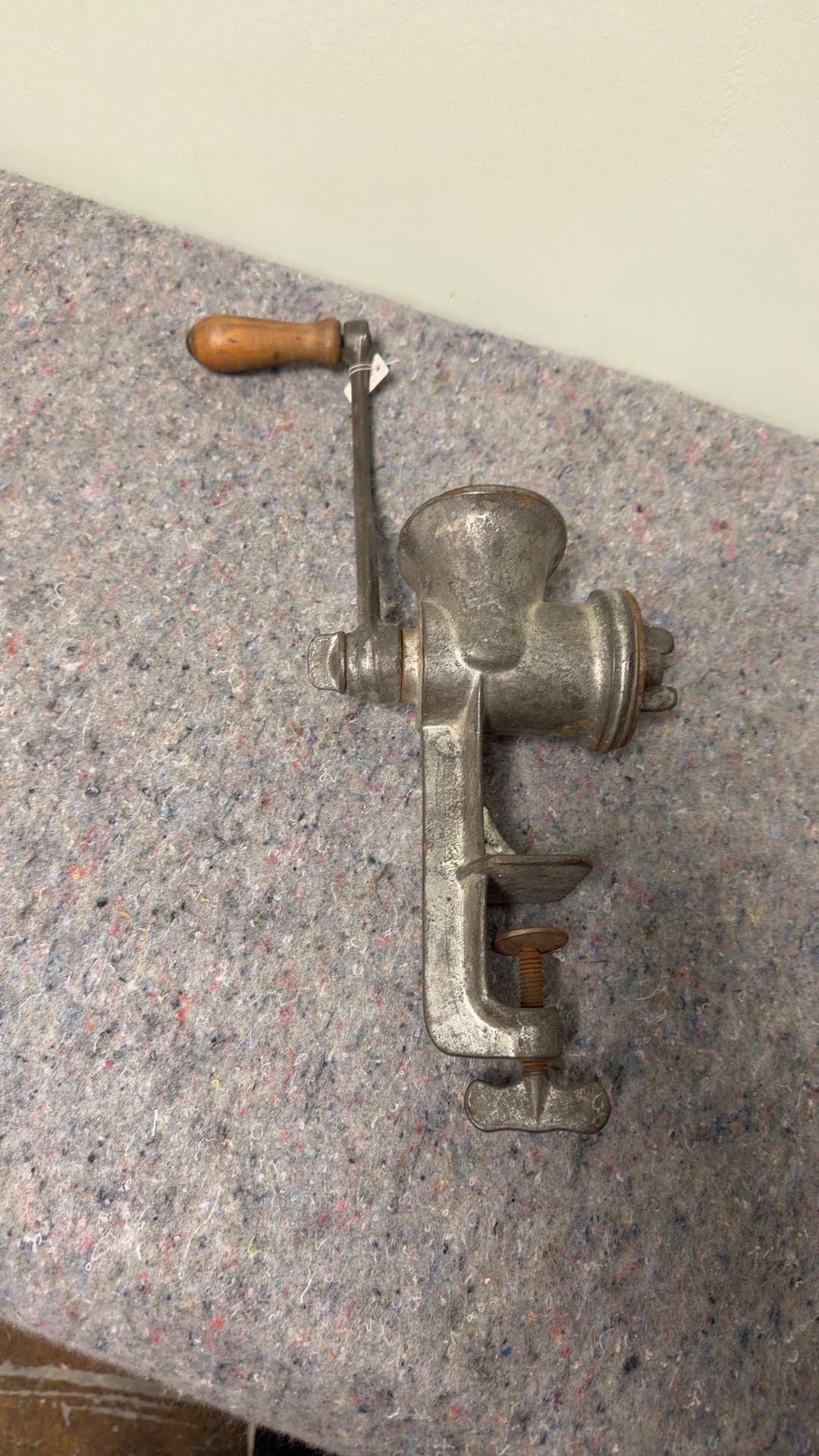 Vintage Hand-Crank Meat Grinder - Image 1