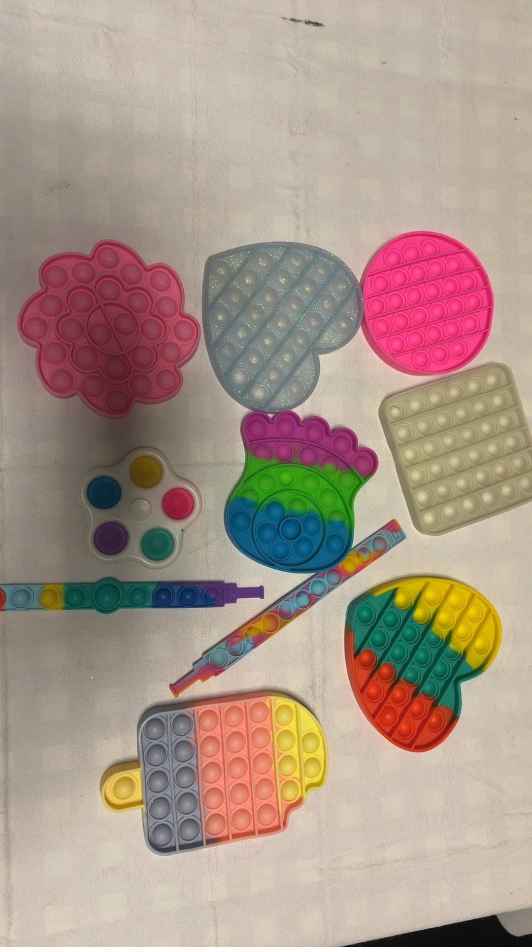 Assorted Silicone Pop It Fidget Toys Lot - Image 1
