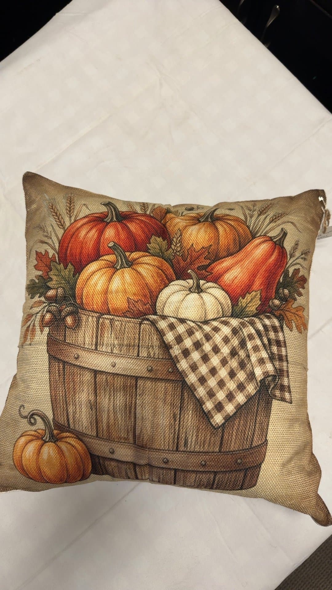Autumn Harvest Pumpkin Throw Pillow - Image 1