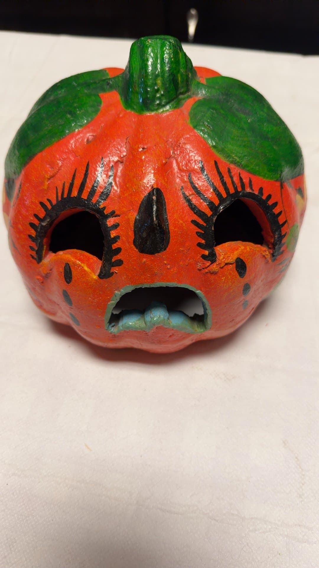 Hand-Painted Jack-o'-Lantern Decoration - Image 1