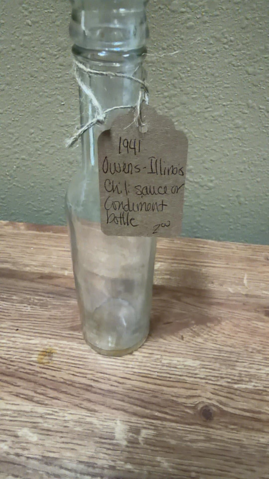 1941 Owens-Illinois Glass Chili Sauce Bottle - Image 1