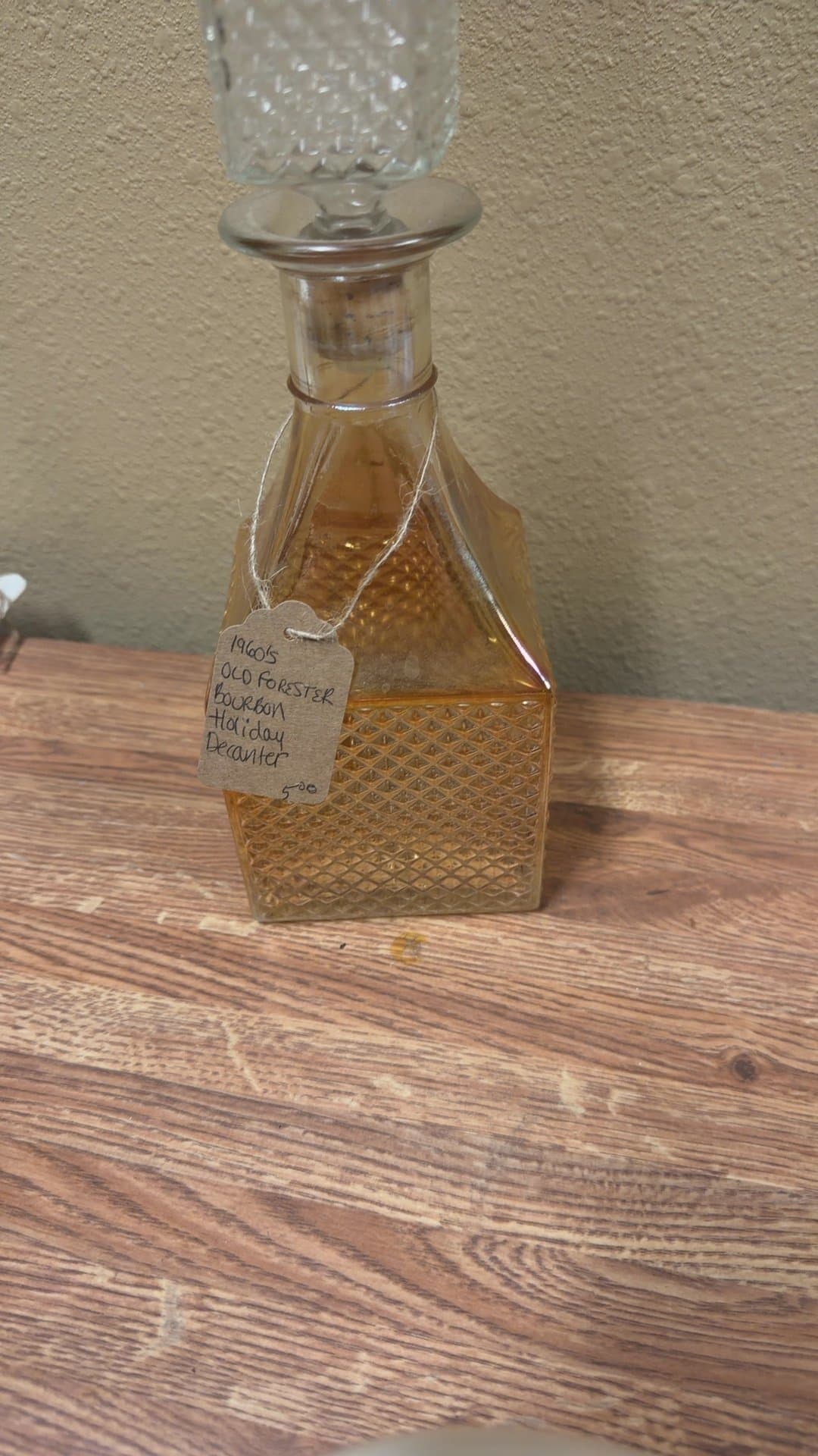 1960s Old Forester Bourbon Holiday Decanter - Image 1