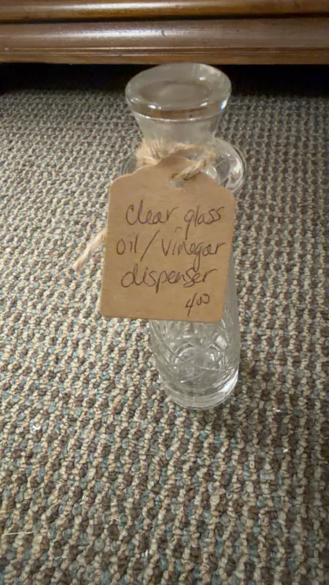 Clear Glass Oil/Vinegar Dispenser - Image 1