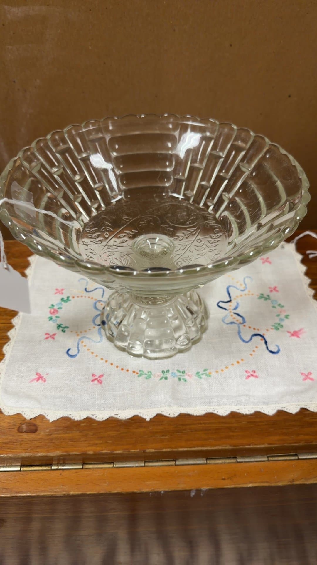 Vintage Glass Display Dish - Image 1