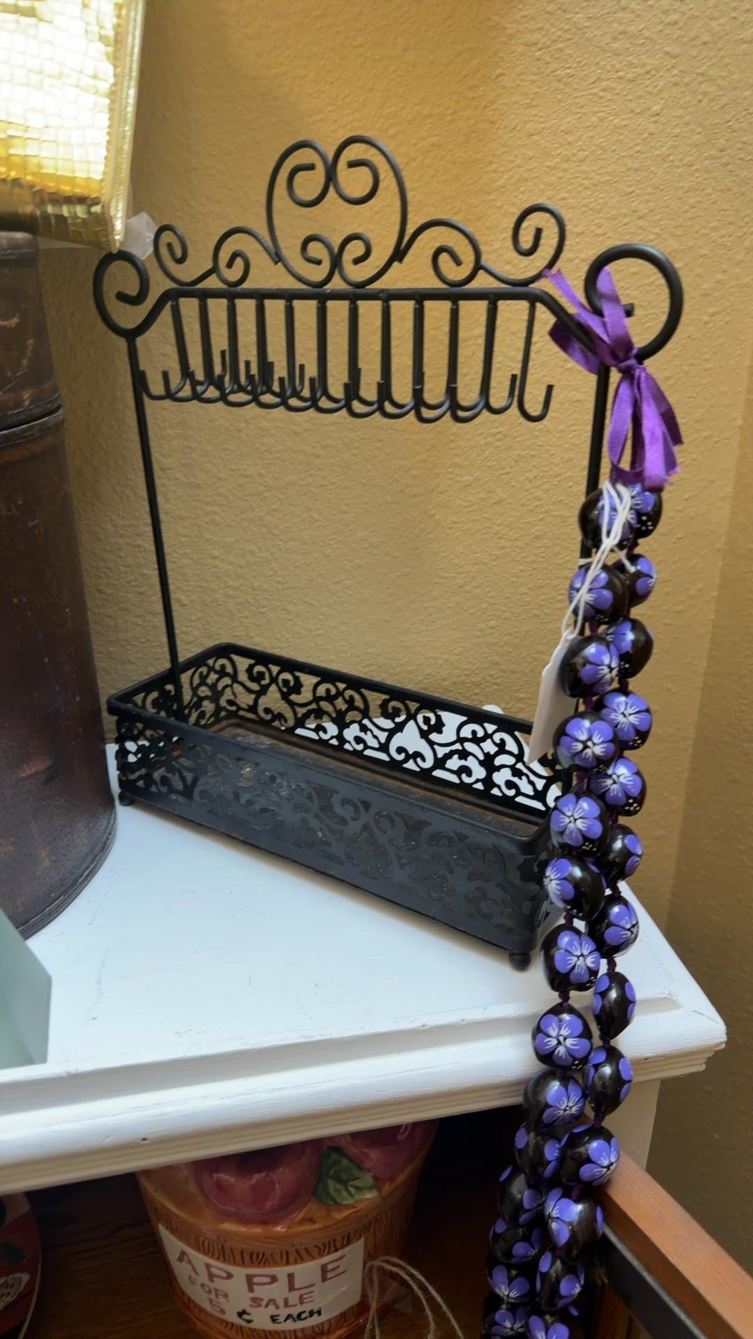 Decorative Metal Jewelry Stand - Image 1