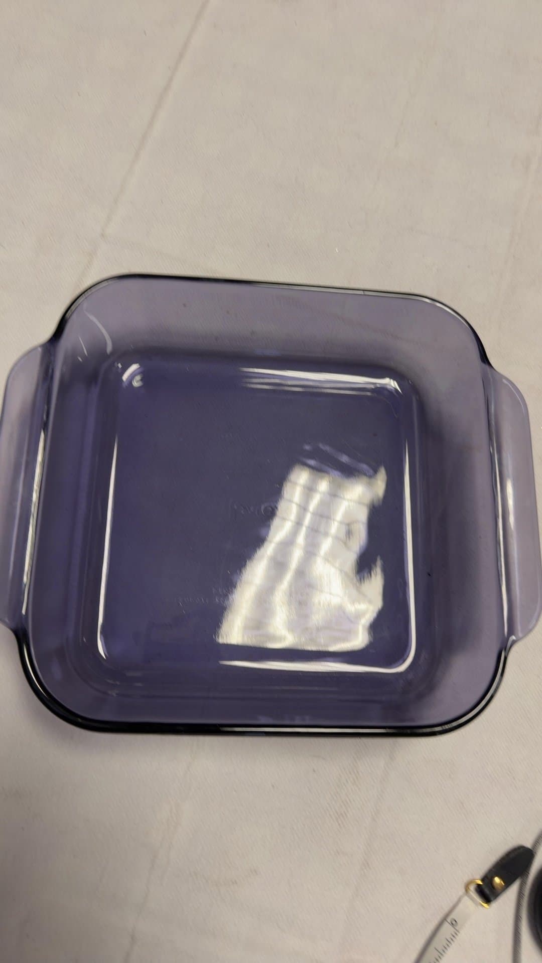 Vintage Pyrex Amethyst Purple Glass 8-Inch Square Baking Dish 222 - Image 1