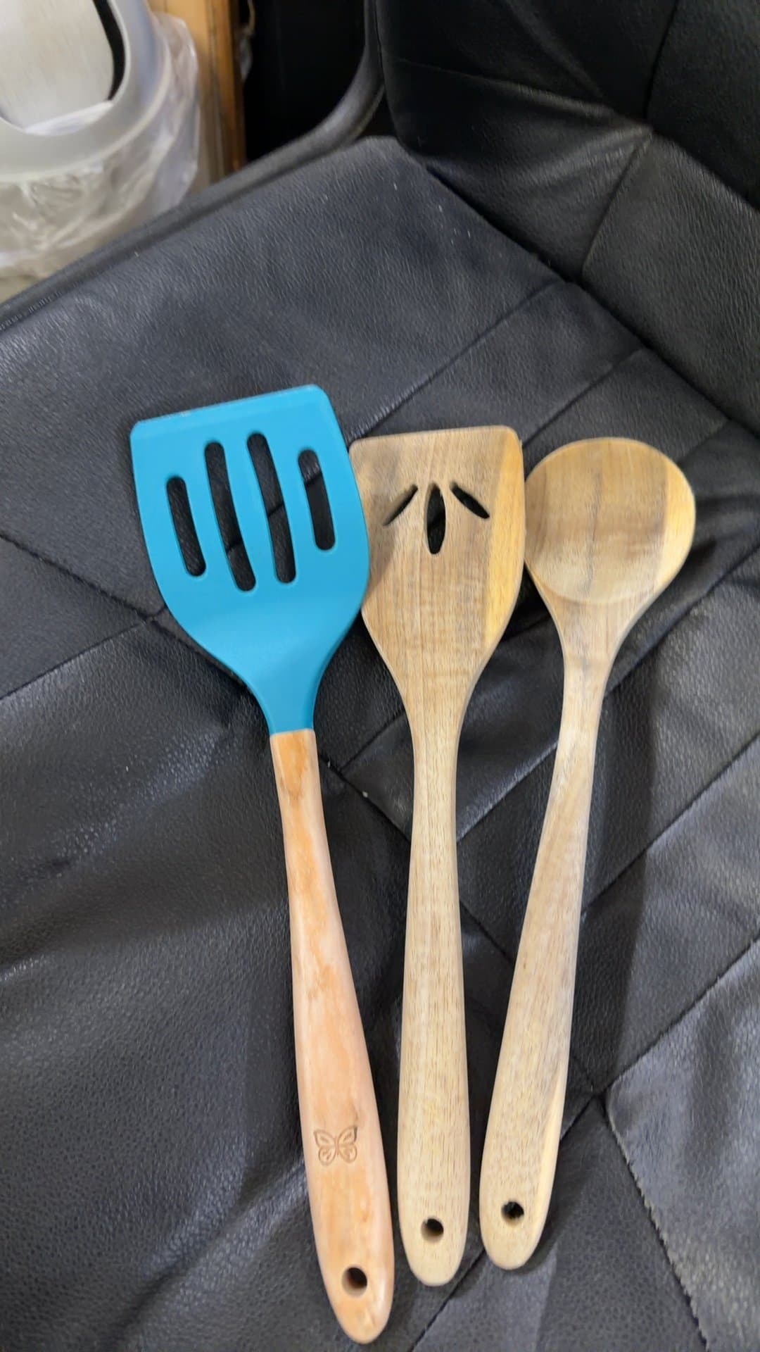 Wooden and Silicone Kitchen Utensil Set - Image 1