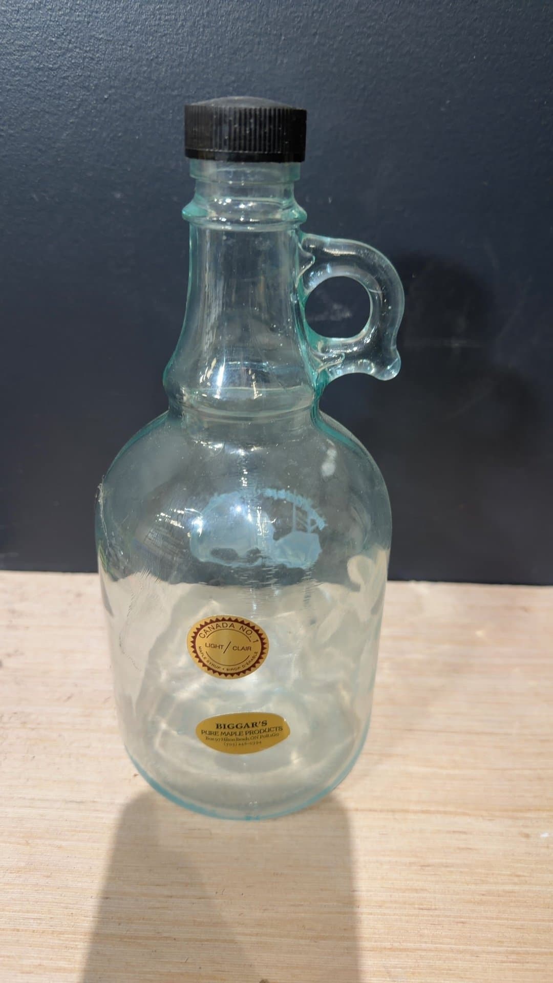 Biggar's Pure Maple Syrup Glass Jug - Image 1