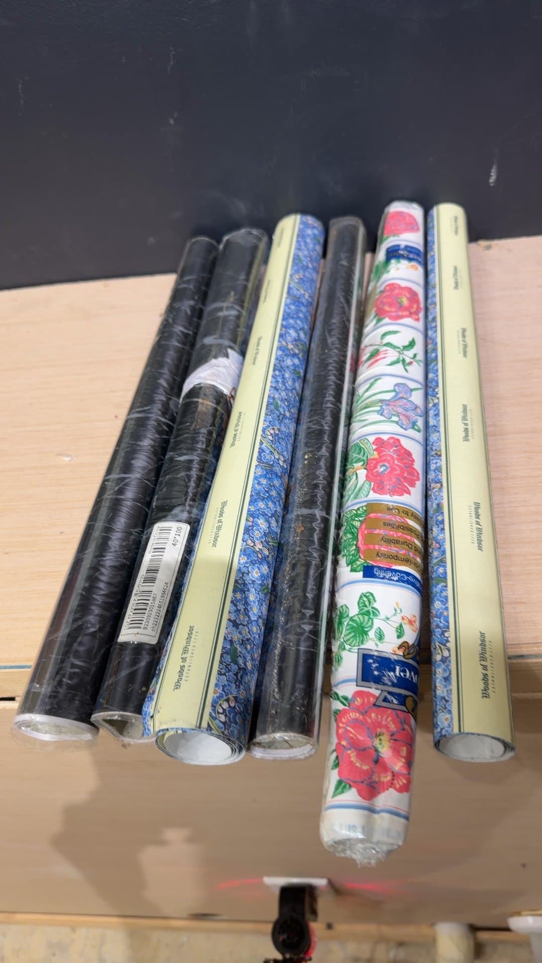 Assorted Self-Adhesive Shelf Liner Rolls Lot - Image 1