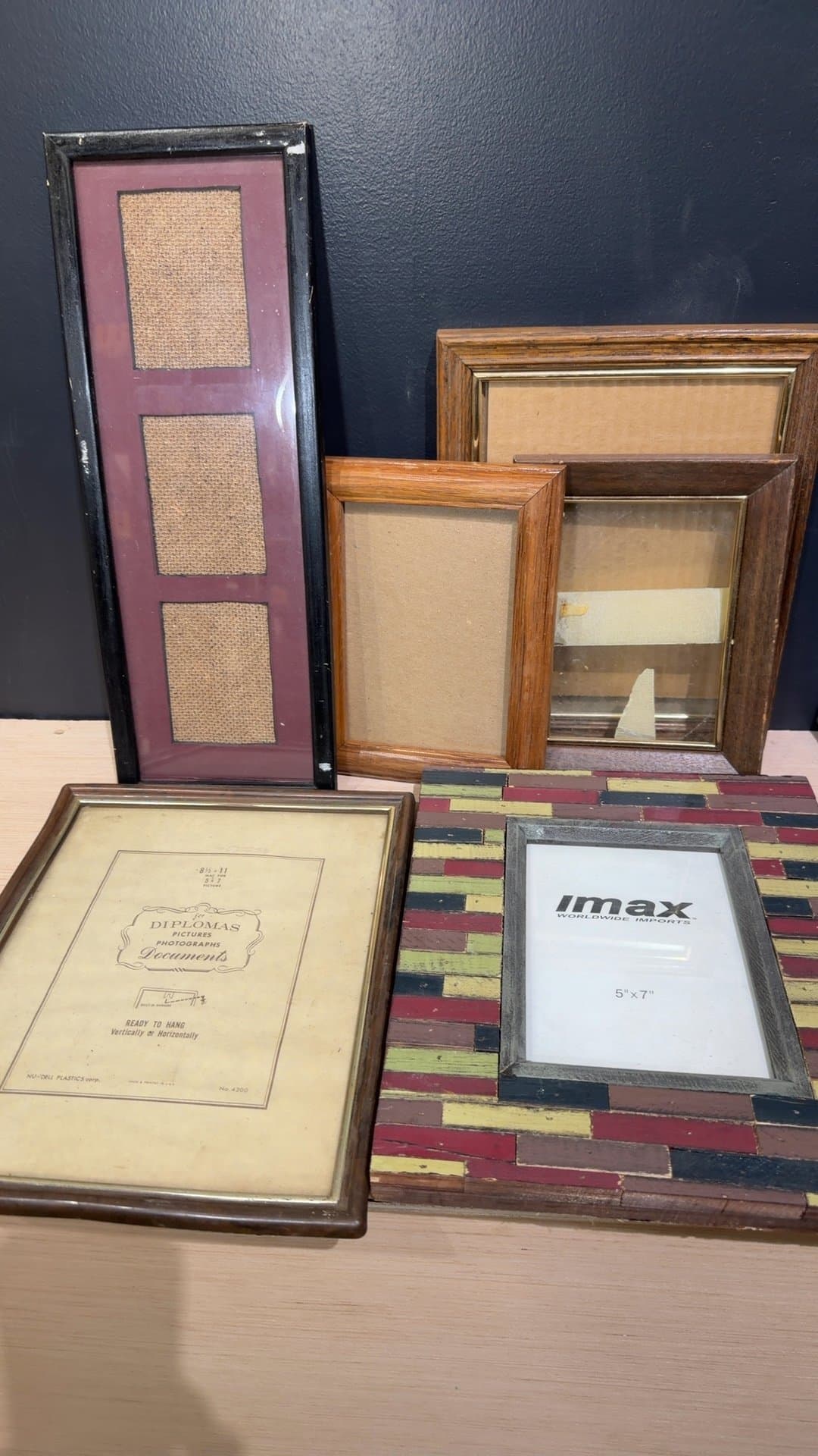 Assorted Vintage and Modern Picture Frames - Lot of 6 - Image 1