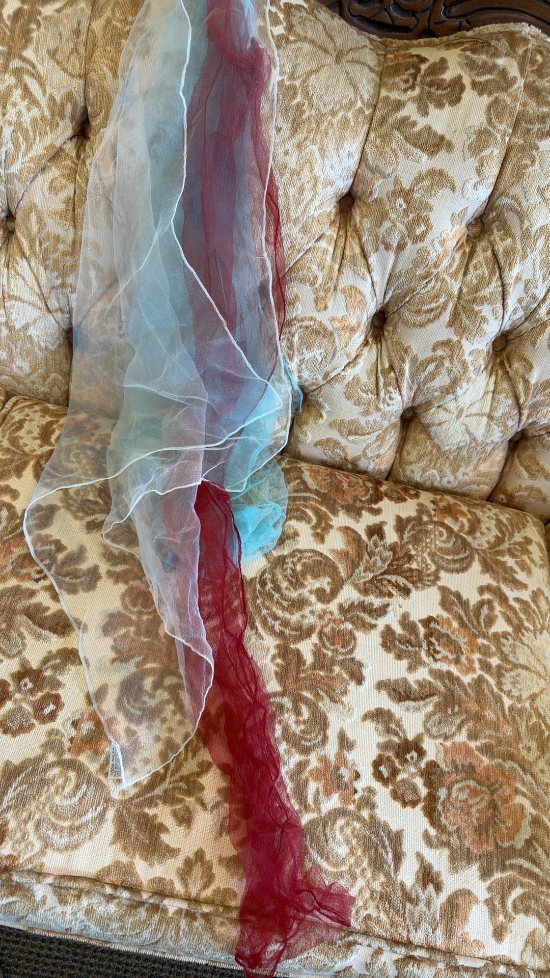 Sheer Multicolored Scarf - Image 1