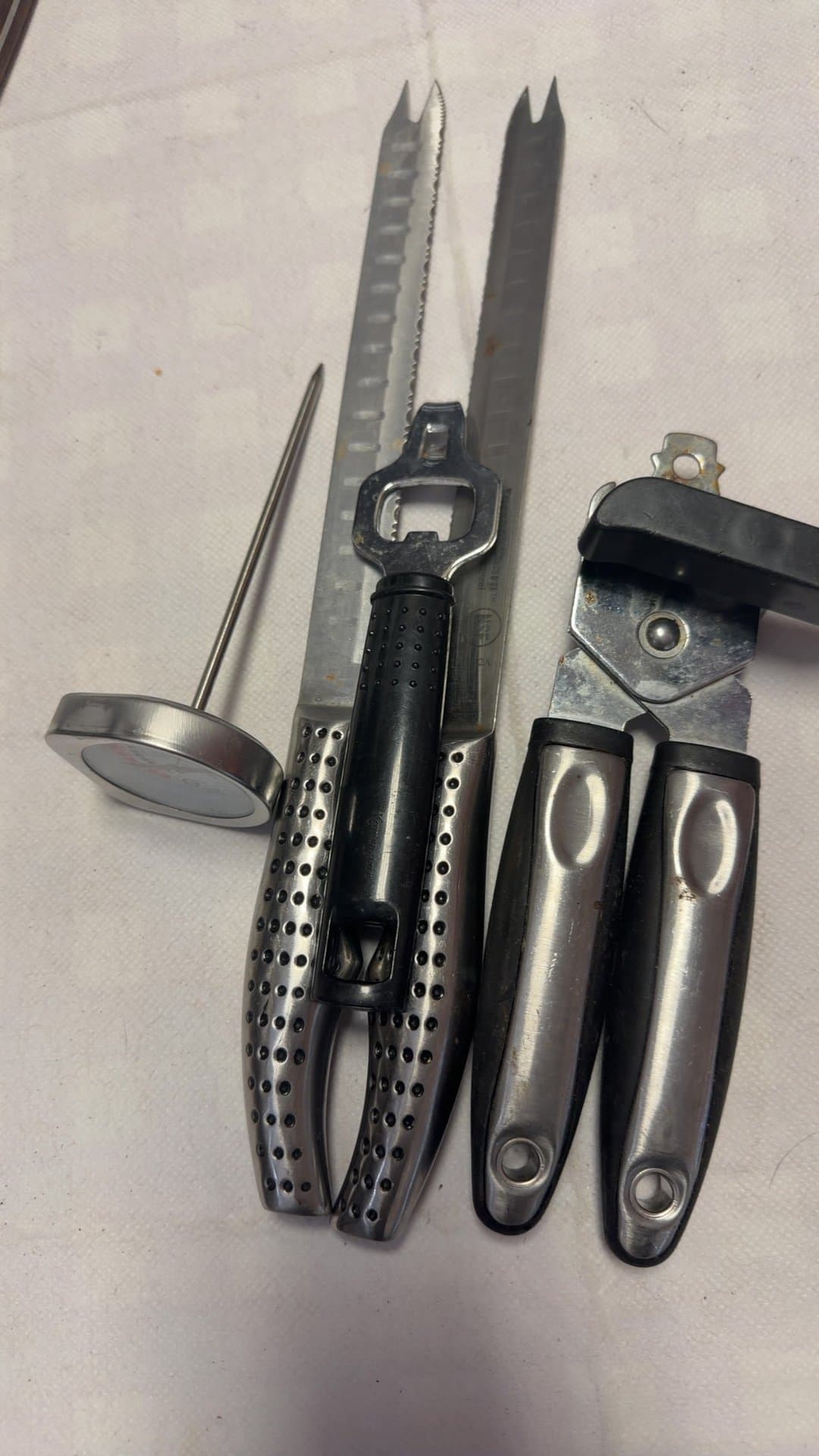 Kitchen Utensils - Thermometer, Can Opener, Knife - Image 1