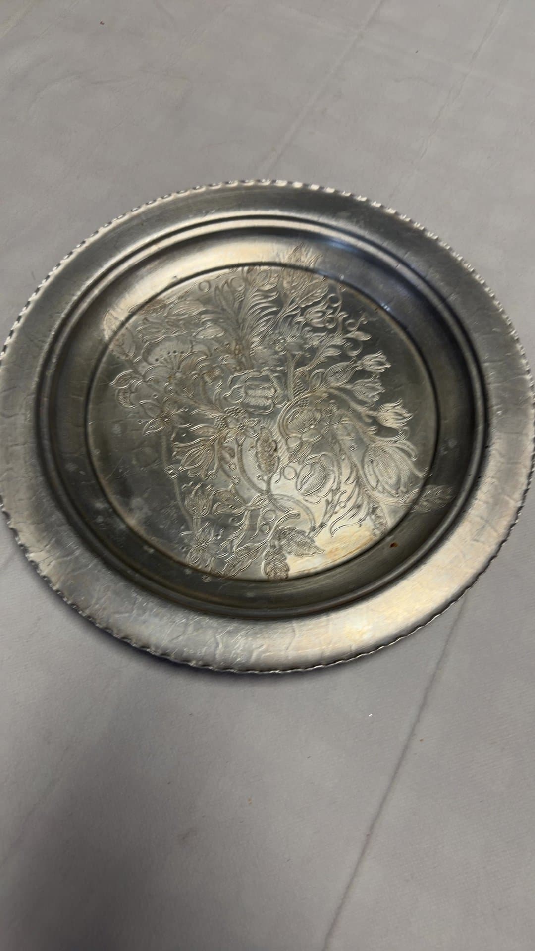 1940's-50's Wilson Spec. Hand Wrought Aluminum serving tray - Image 1