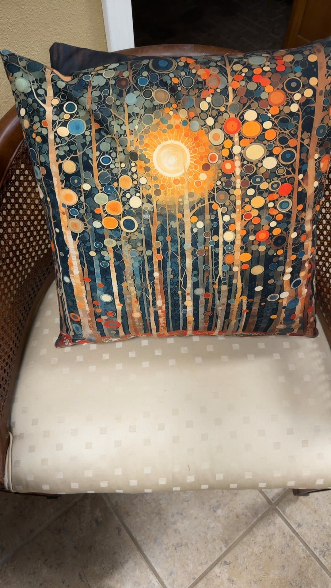 Decorative Forest Pattern Cushion - Image 1