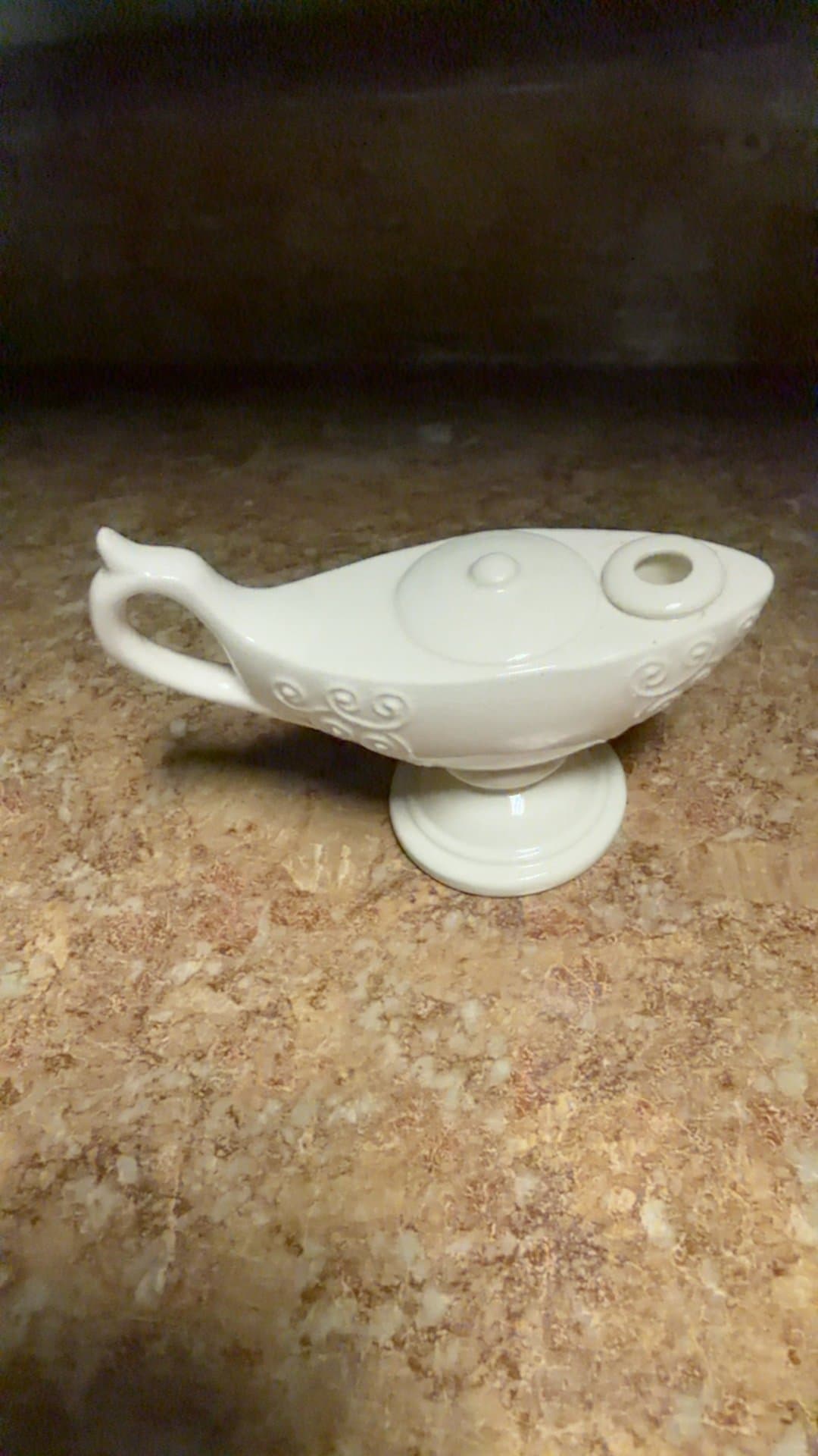 Ceramic Genie Lamp Candle Stick or incense holder - Image 1