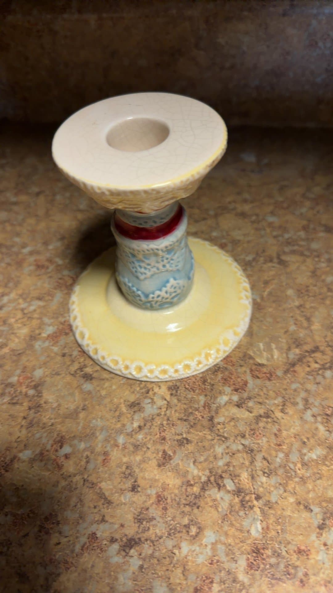 Vintage Ceramic Candle Holder - Image 1