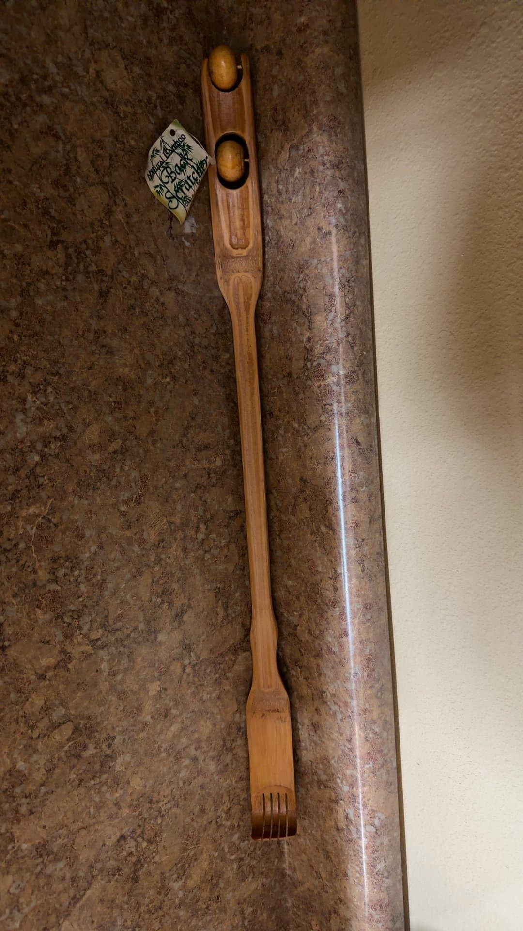 Wooden Back Scratcher with Roller Massager - Image 1
