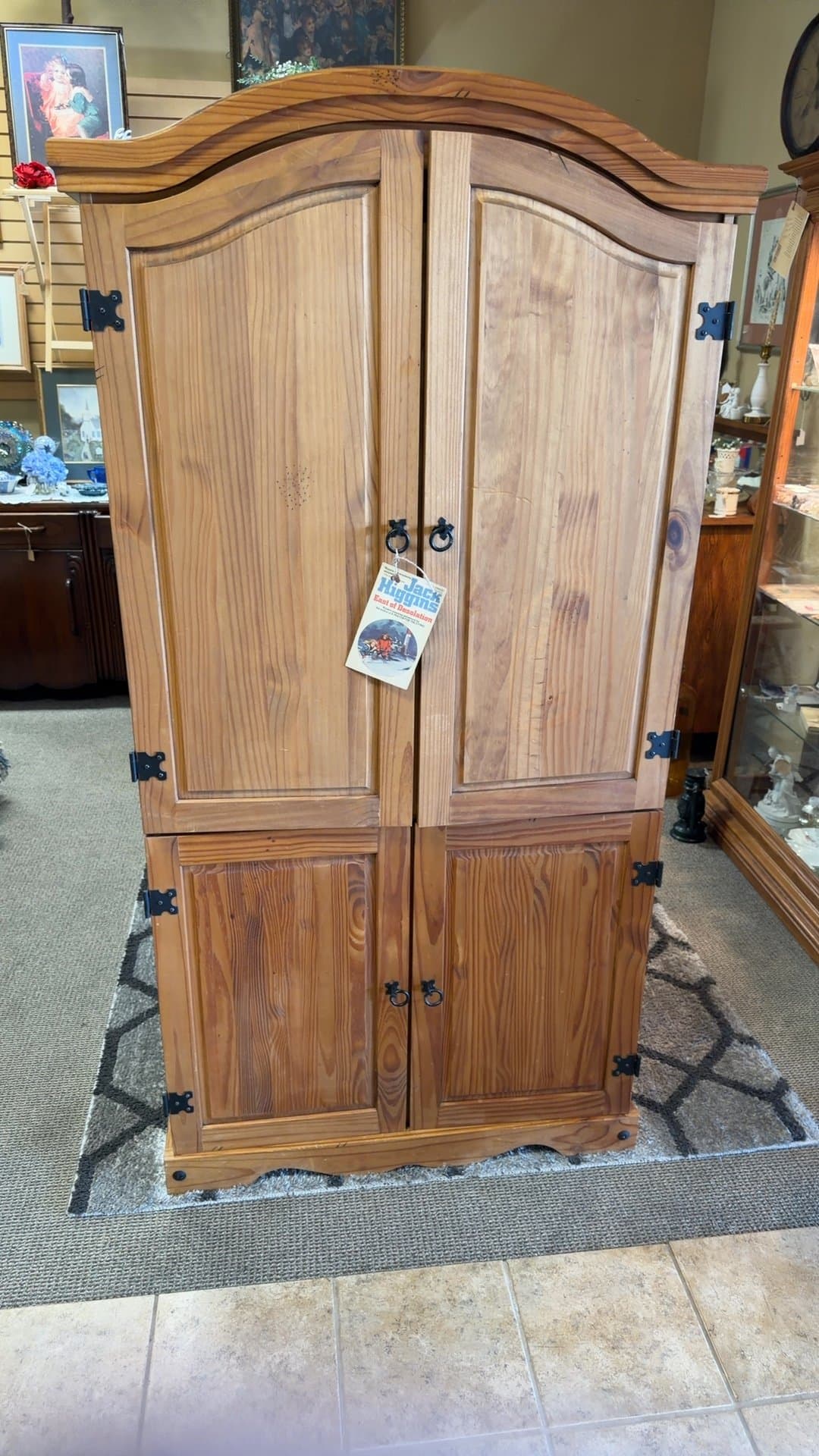 Pine Blanket Storage Armoire - Image 1