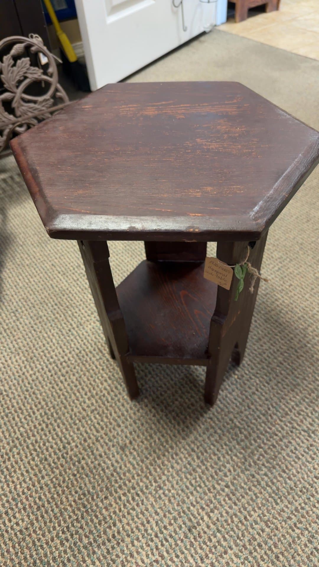 1920s Hexagonal Side Table - Image 1
