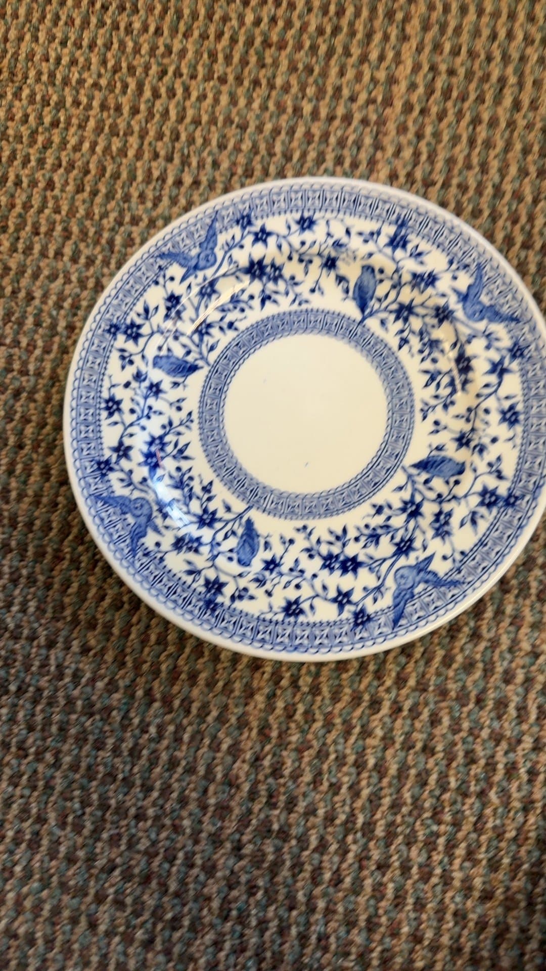 Royal Crown Derby Blue and White Saucer - Image 1