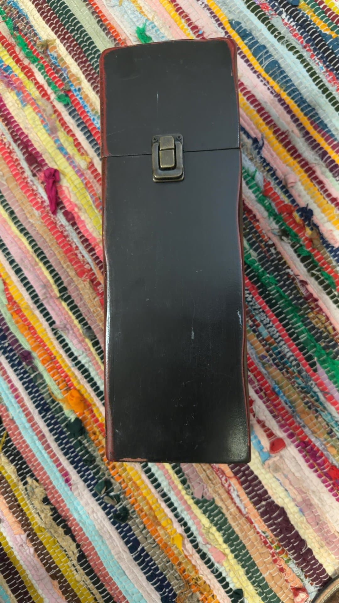 Vintage Wooden Box with Latch - Image 1