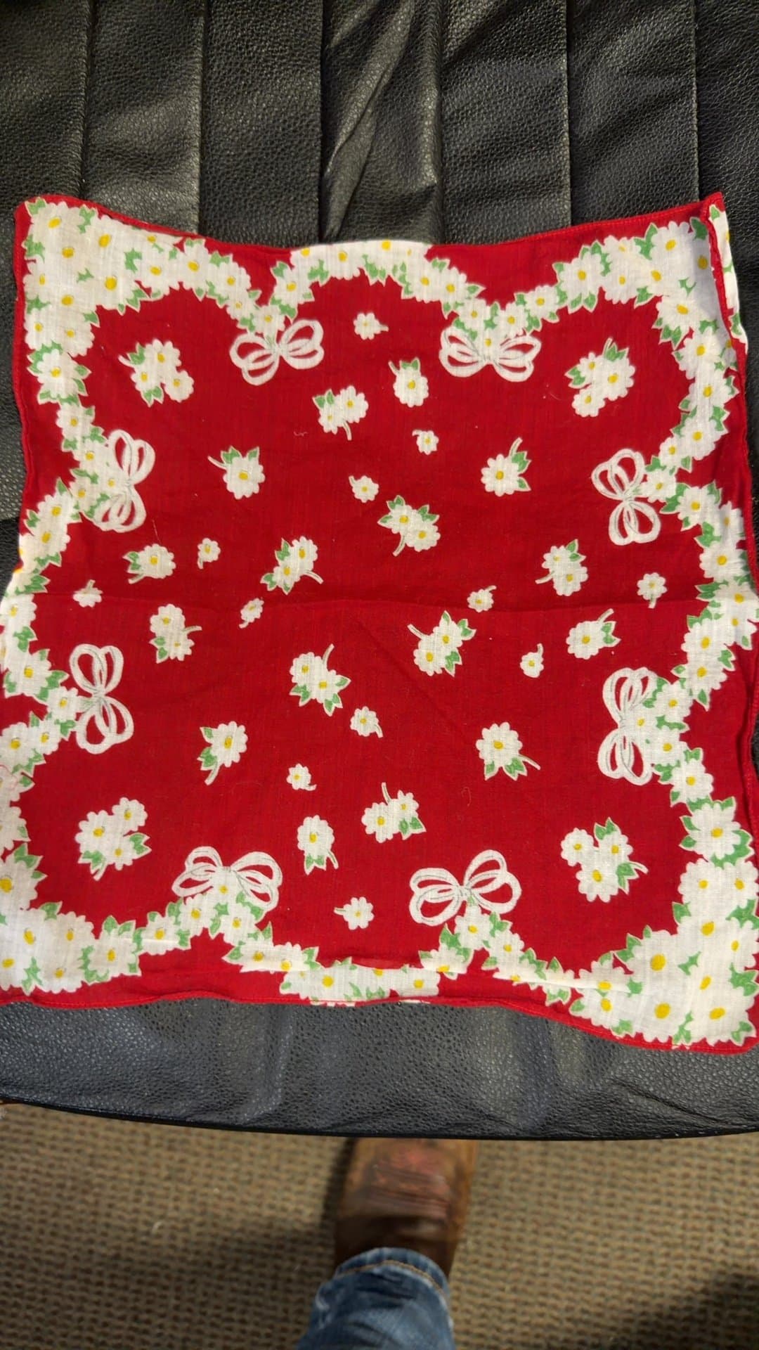 Vintage Floral Handkerchief - Image 1
