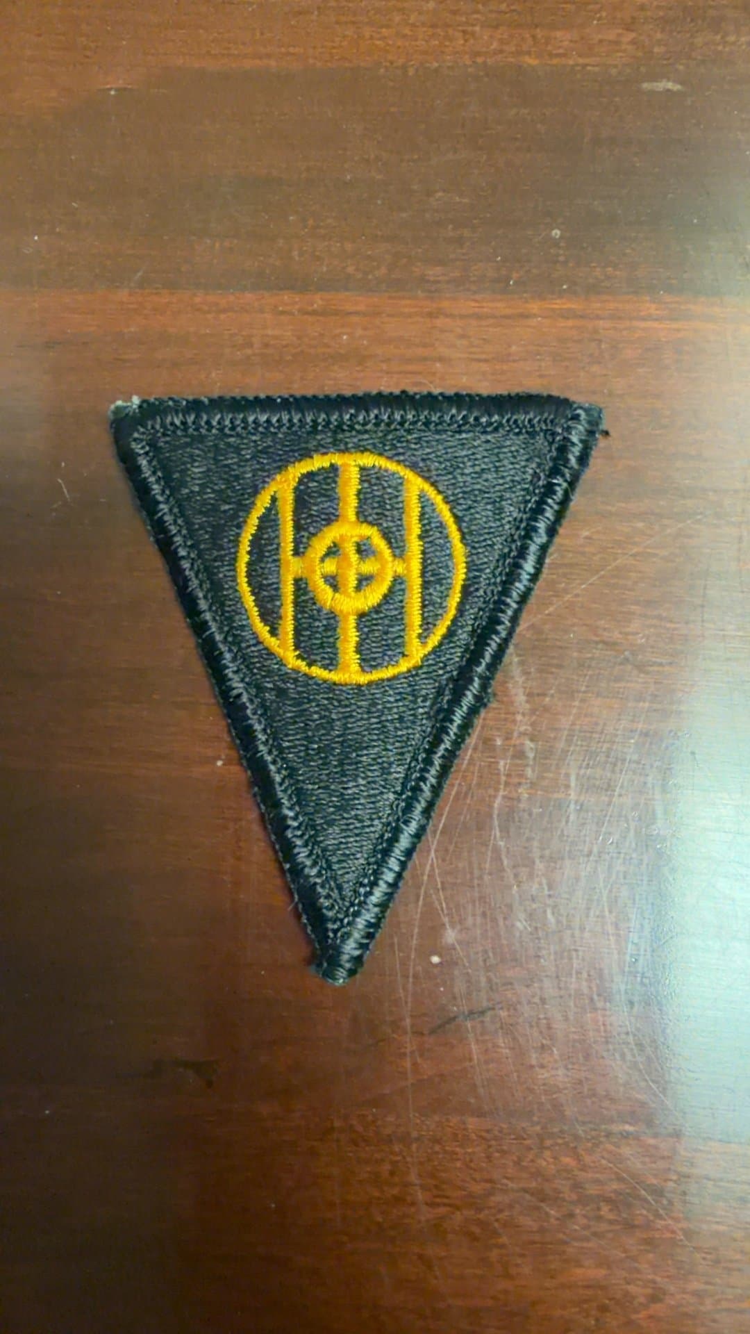 Vintage Embroidered Triangle Patch - Image 1