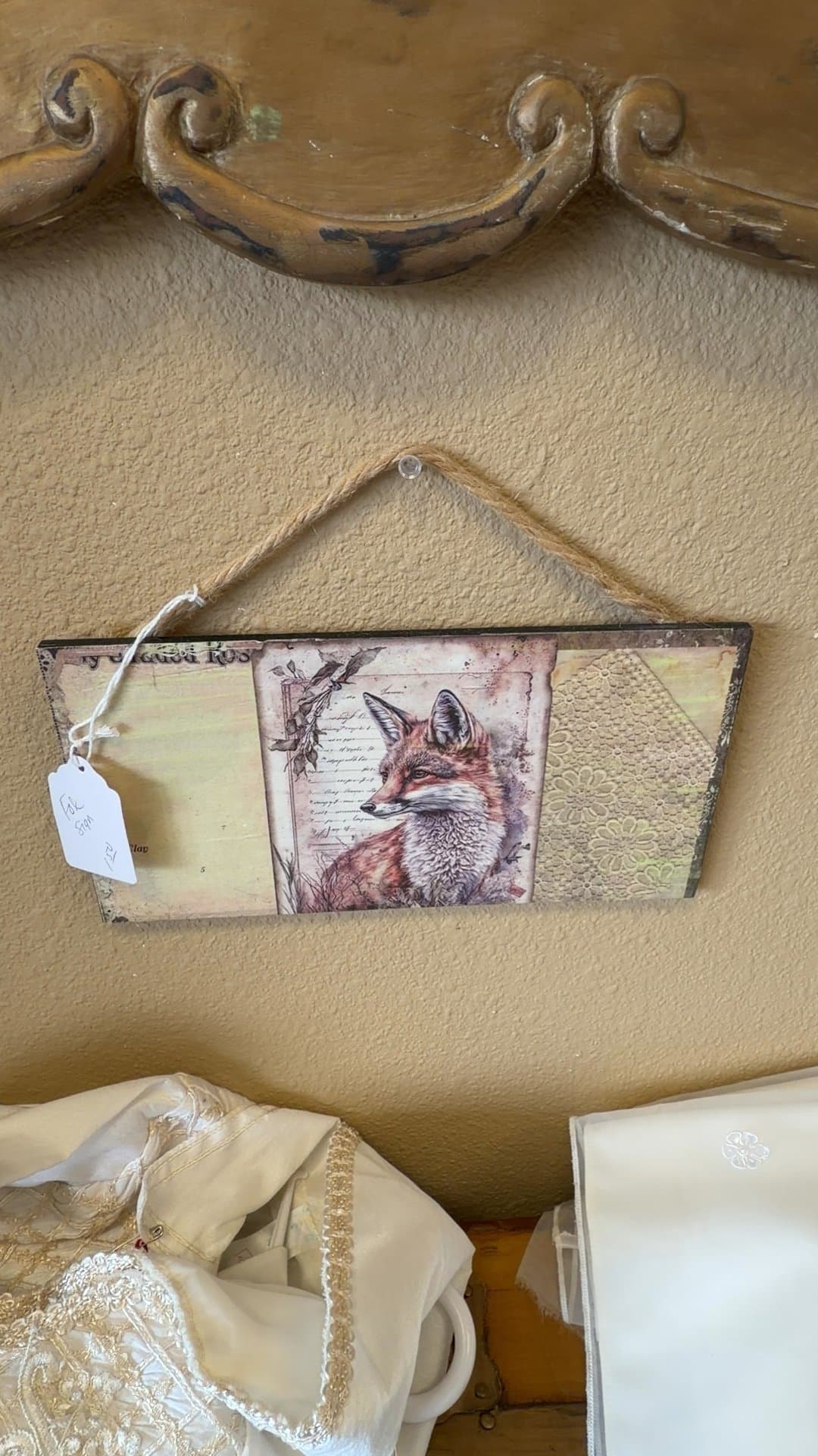 Fox Illustration Hanging Plaque - Image 1