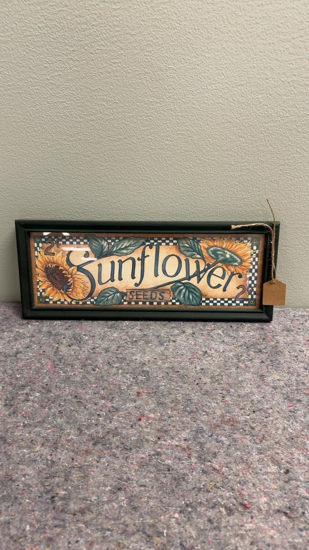 Sunflower Seeds Vintage Style Wall Sign - Image 1