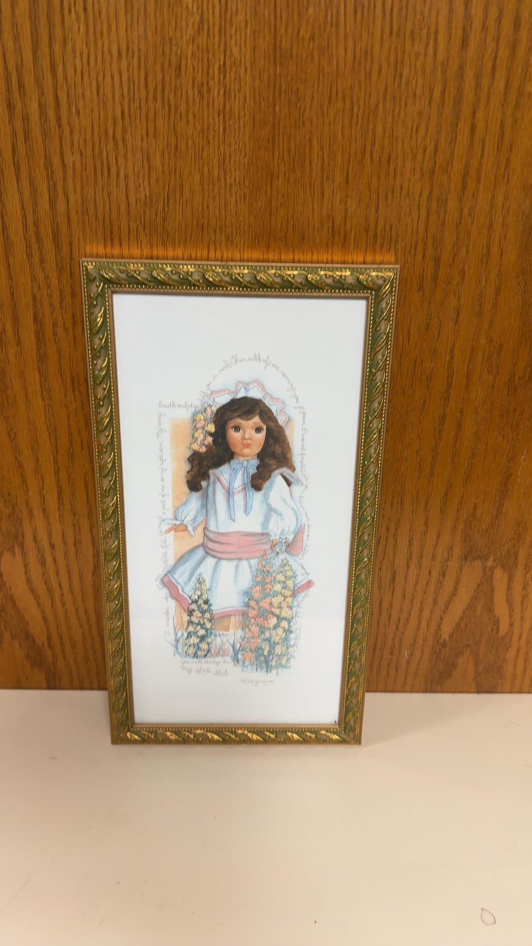 Framed 1989 R. Morgan 'My Little Girl' Print - Image 1