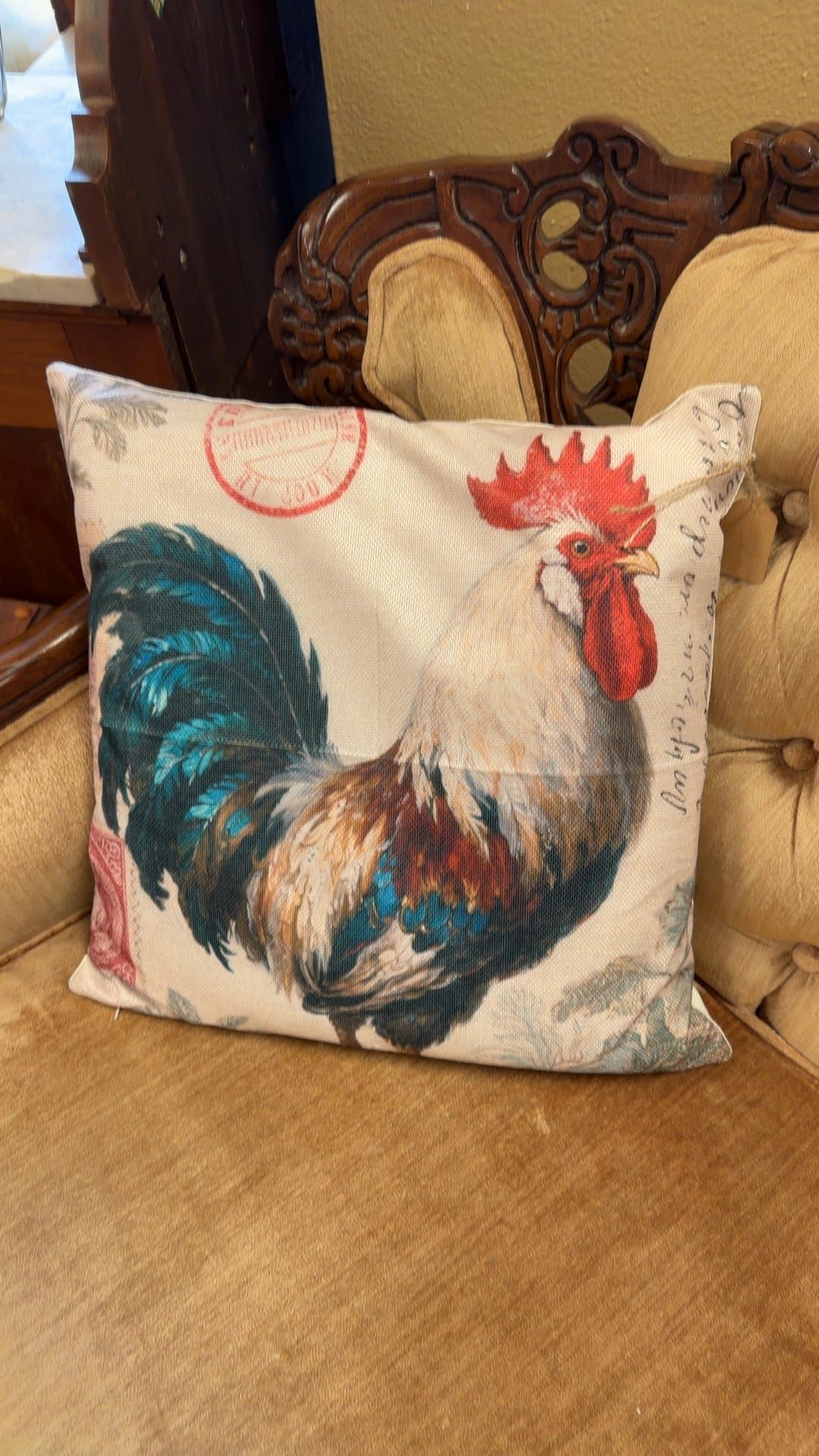 Rooster Decorative Pillow - Image 1