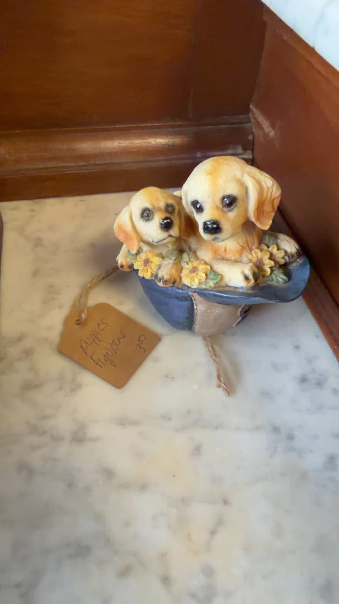 Puppies Figurine in Hat