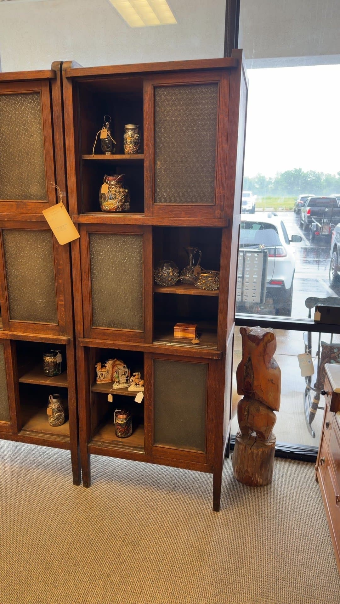 Antique Oak Sectional Display/Bookcase - Image 1
