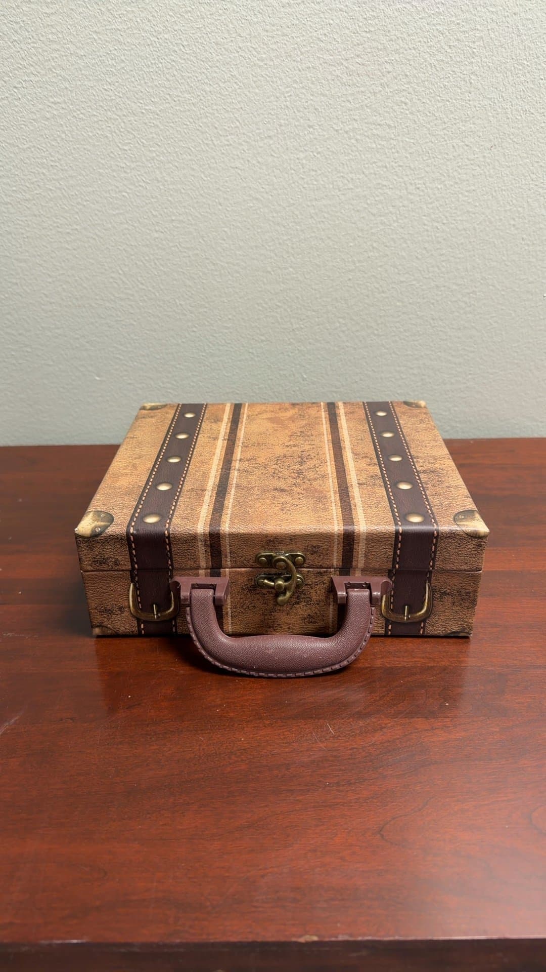 Vintage Style Suitcase Puzzle Box - Image 1