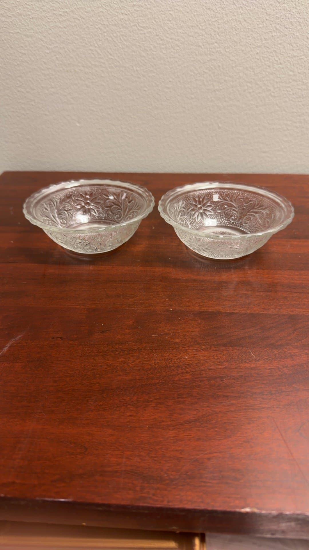 Vintage Pressed Glass Bowls - Image 1