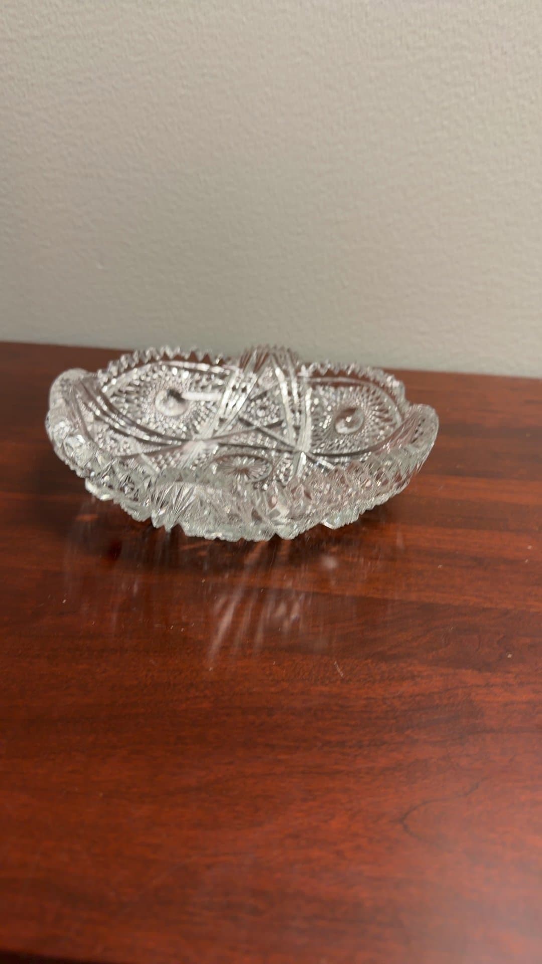 Cut Glass Decorative Bowl - Image 1