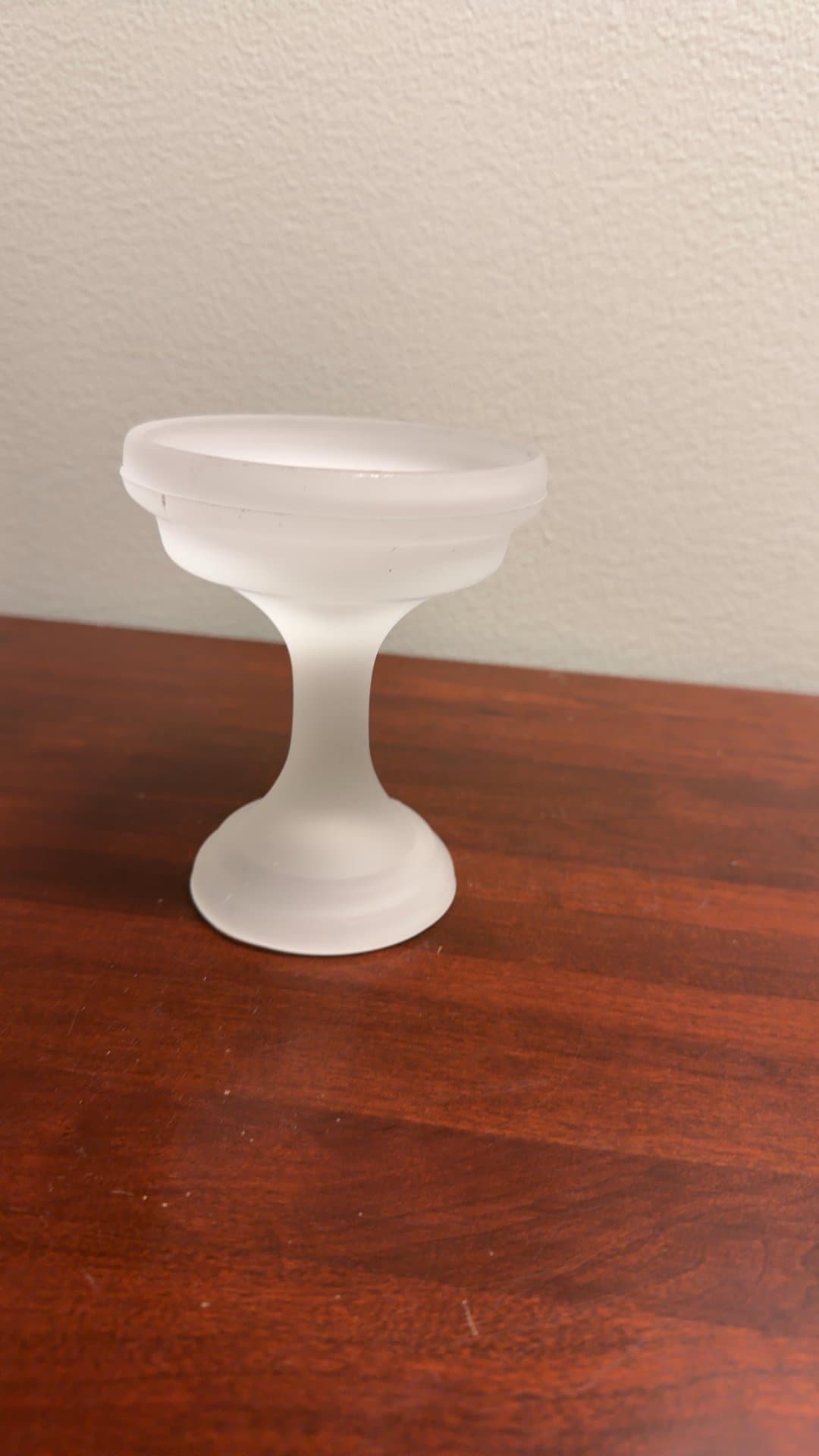 Frosted Glass Pedestal Dish - Image 1
