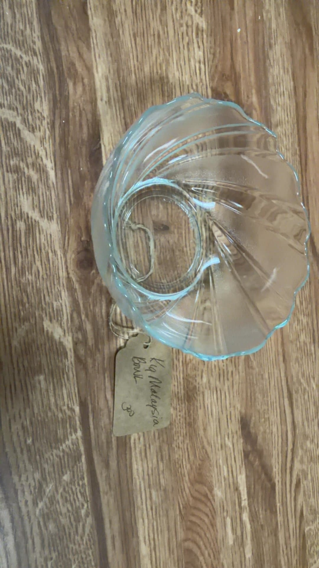 Glass Bowl with Swirl Design - Image 1
