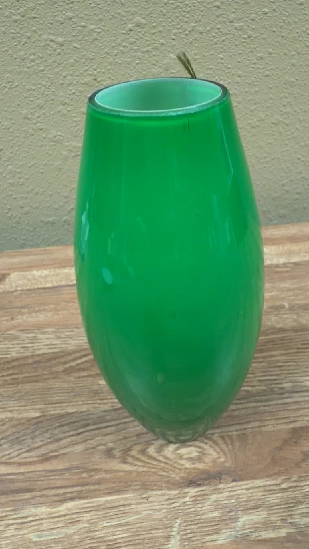 Stockholm Series Green Cased Glass Oval Vase - Image 1