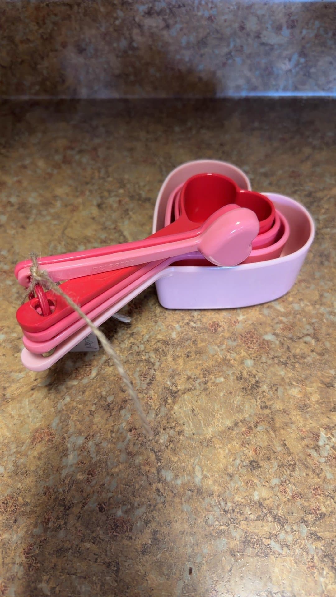Heart-Shaped Measuring Cups and Spoons Set - Image 1