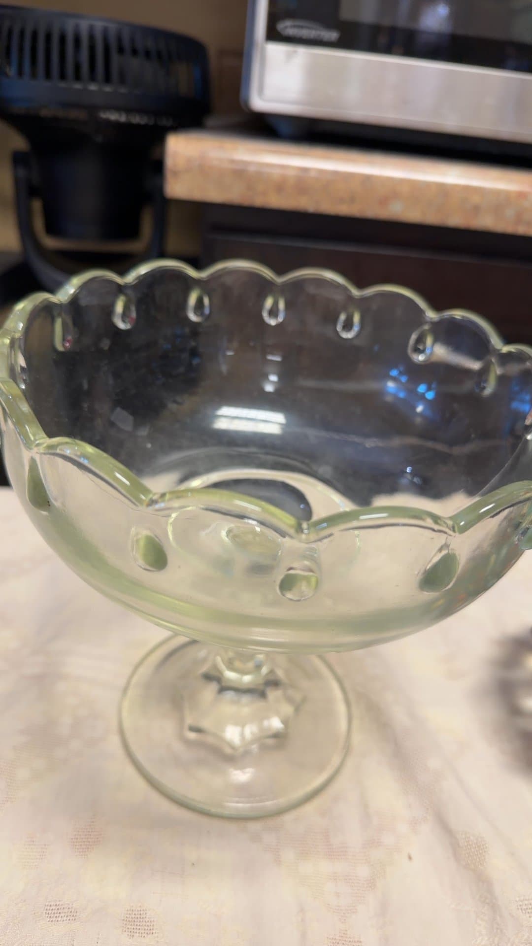 Vintage Glass Compote Dish - Image 1