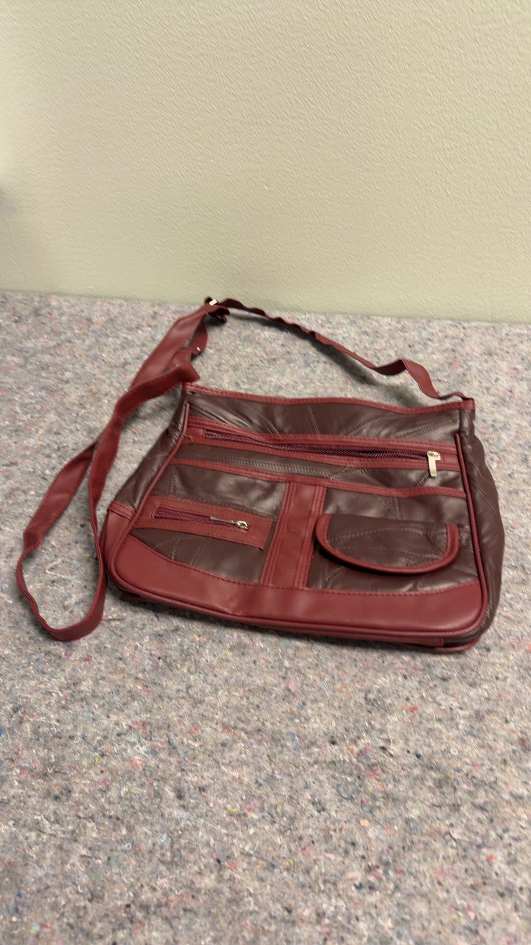 Brown Leather Shoulder Bag - Image 1