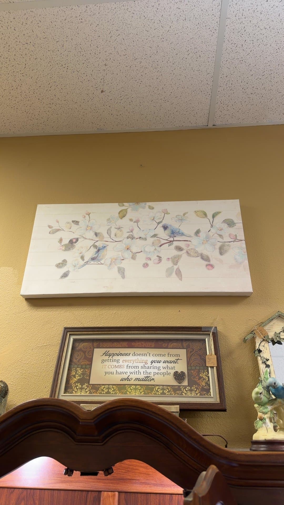 Floral and Bird Canvas Art